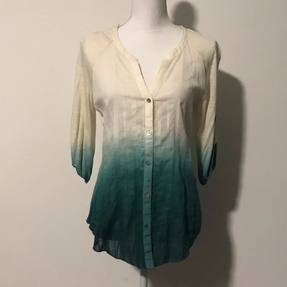 Turquoise Ombré Shirt by TINY - Picture 3 of 11
